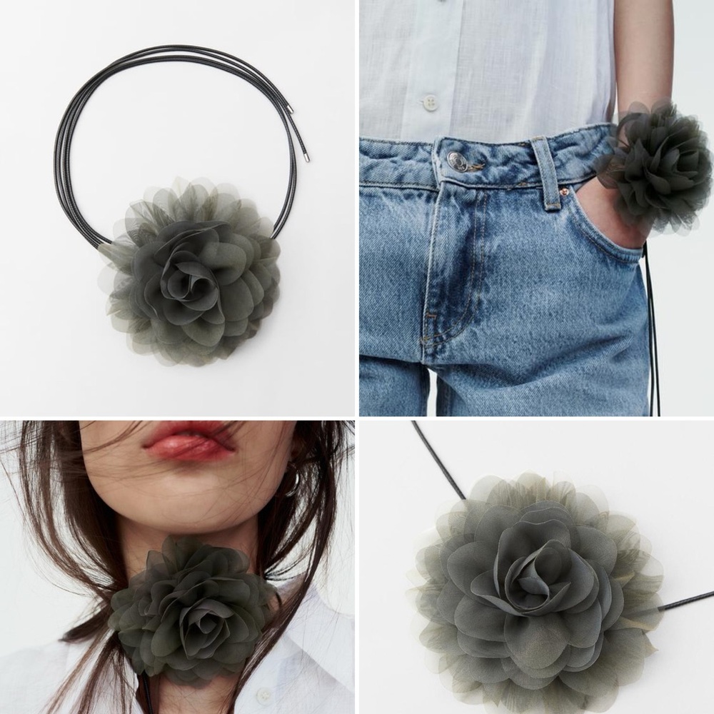 ZARA Corded Flower (Gray)